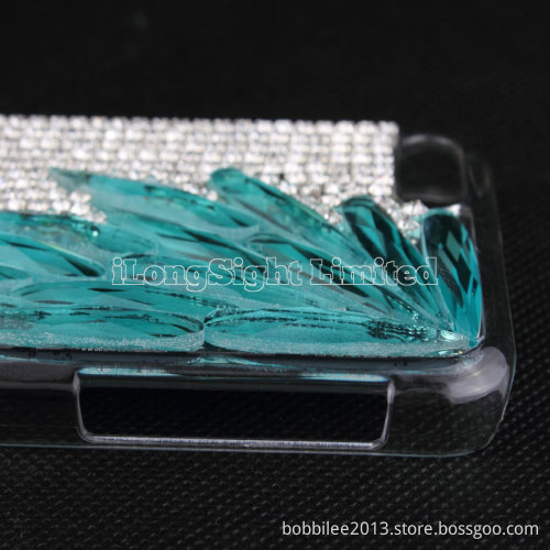 Leaf Rhinestone Crystal Diamond Case For iPhone 5C
